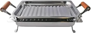 Luxury Argentine Grill Stainless steel - Brasero De Mesa Argentina Grill - Perfect for Outdoor BBQs and Asados.