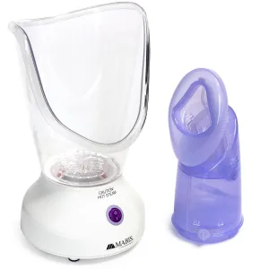 Mabis Steam Inhaler with Adjustable Facial & Nasal Mask (FSA/HSA) - Natural Vapor Inhaler Therapy for Sinus Relief, Skincare, & Pore Cleansing | Plug-in Vaporizer Humidifier - 60ml Liquid Capacity