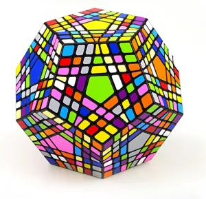 Magic Cube Megaminx Speed Cube Dodecahedron Cube Black Sticker Christmas Birthday Present Kids Gift,7×7