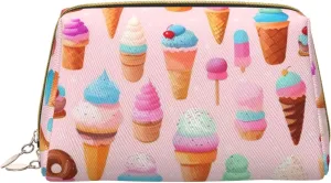 Many Colored Ice Cream Toiletry Pouch, Travel-Friendly Makeup Organizer For Makeup Brushes, Lipsticks