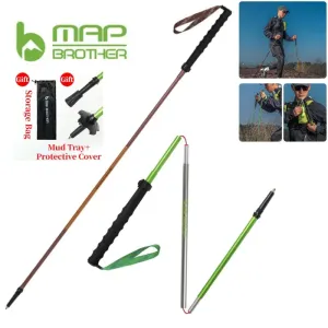 MAP BROTHER M3031 N-Pole Folding Quick Lock Trekking Poles – 7075 Aluminum Alloy Hiking Pole