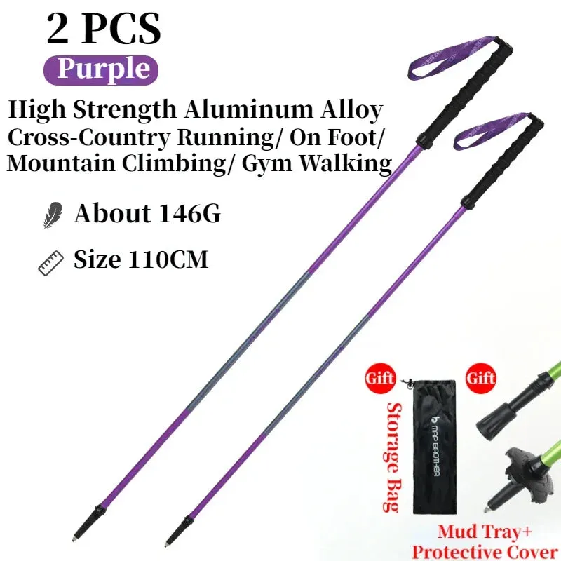 MAP BROTHER M3031 N-Pole Folding Quick Lock Trekking Poles – 7075 Aluminum Alloy Hiking Pole