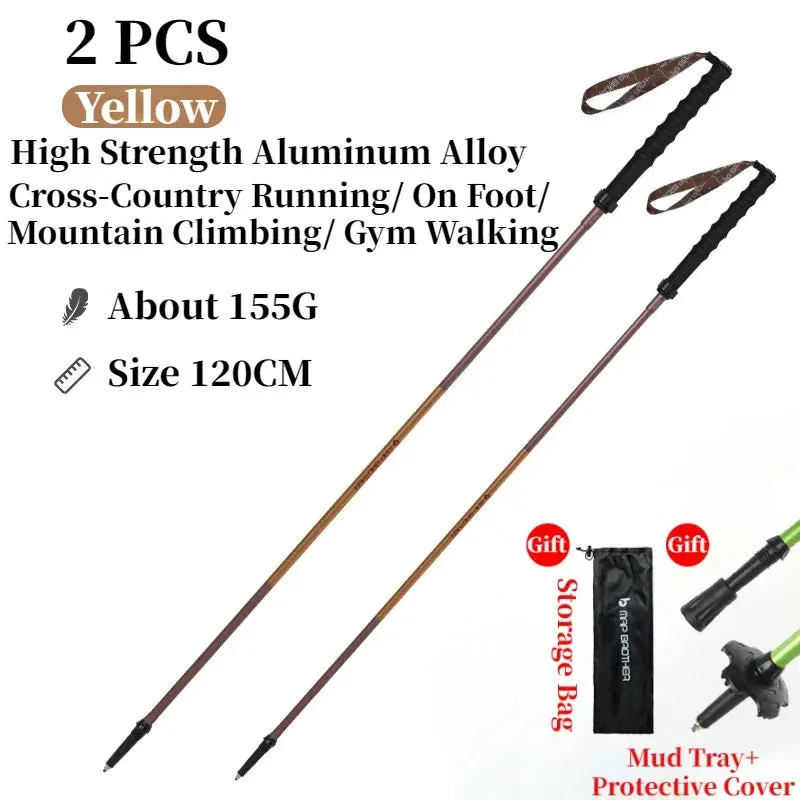 MAP BROTHER M3031 N-Pole Folding Quick Lock Trekking Poles – 7075 Aluminum Alloy Hiking Pole