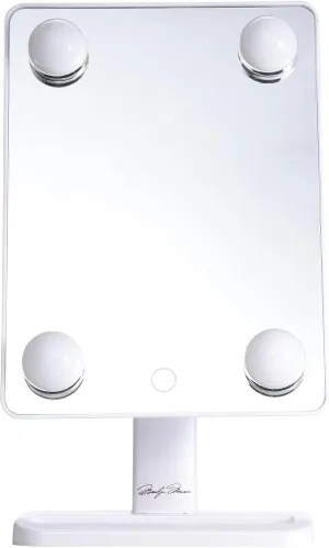 Marilyn Monroe – Vanity Mirror with Lights, Tabletop Makeup Mirror with 4 LED Bulbs, Portable, Smart Touch Control & 360° Rotation