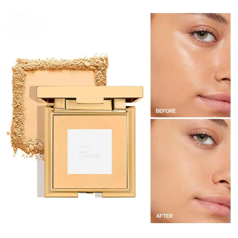 Matte Powder Compact - 10g Oil-Control Setting Powder for Flawless Touch-Ups and Full Coverage (03#)