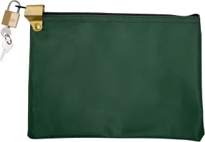 Medication Zipper Hood Security Bag with Included Padlock and Keys (Forest Green)