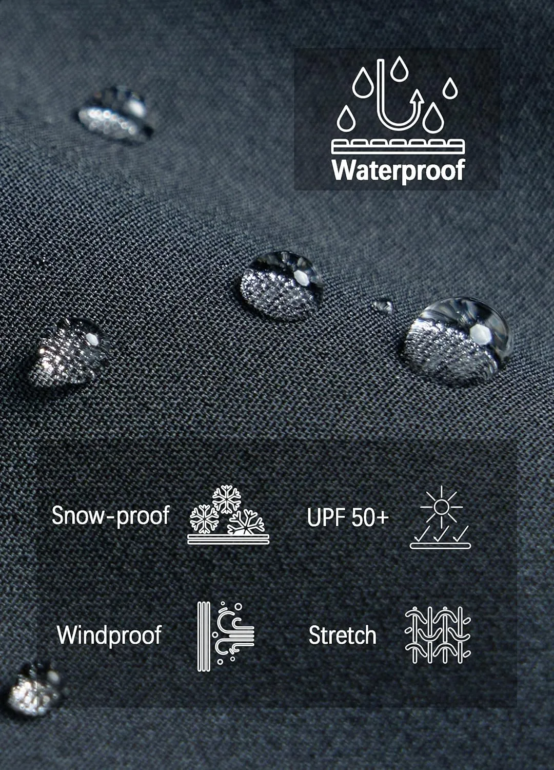 Men's Fleece Lined Outdoor Hiking Pants Waterproof Softshell Insulated Snow Ski Winter Camping Fishing Pants