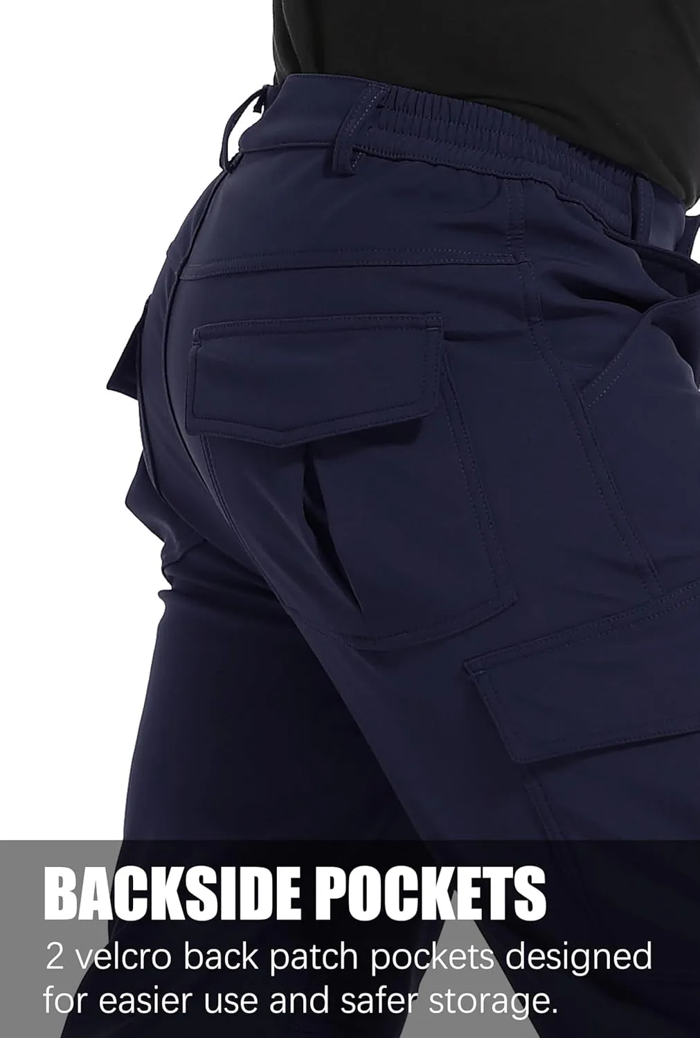 Men's Fleece Lined Outdoor Hiking Pants Waterproof Softshell Insulated Snow Ski Winter Camping Fishing Pants