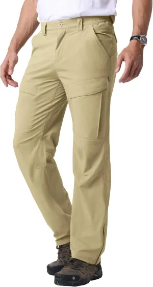 Mens Hiking Pants Quick Cool Dry Tactical Cargo Pants Outdoor Casual Work Waterproof Lightweight for Fishing Safari Camping
