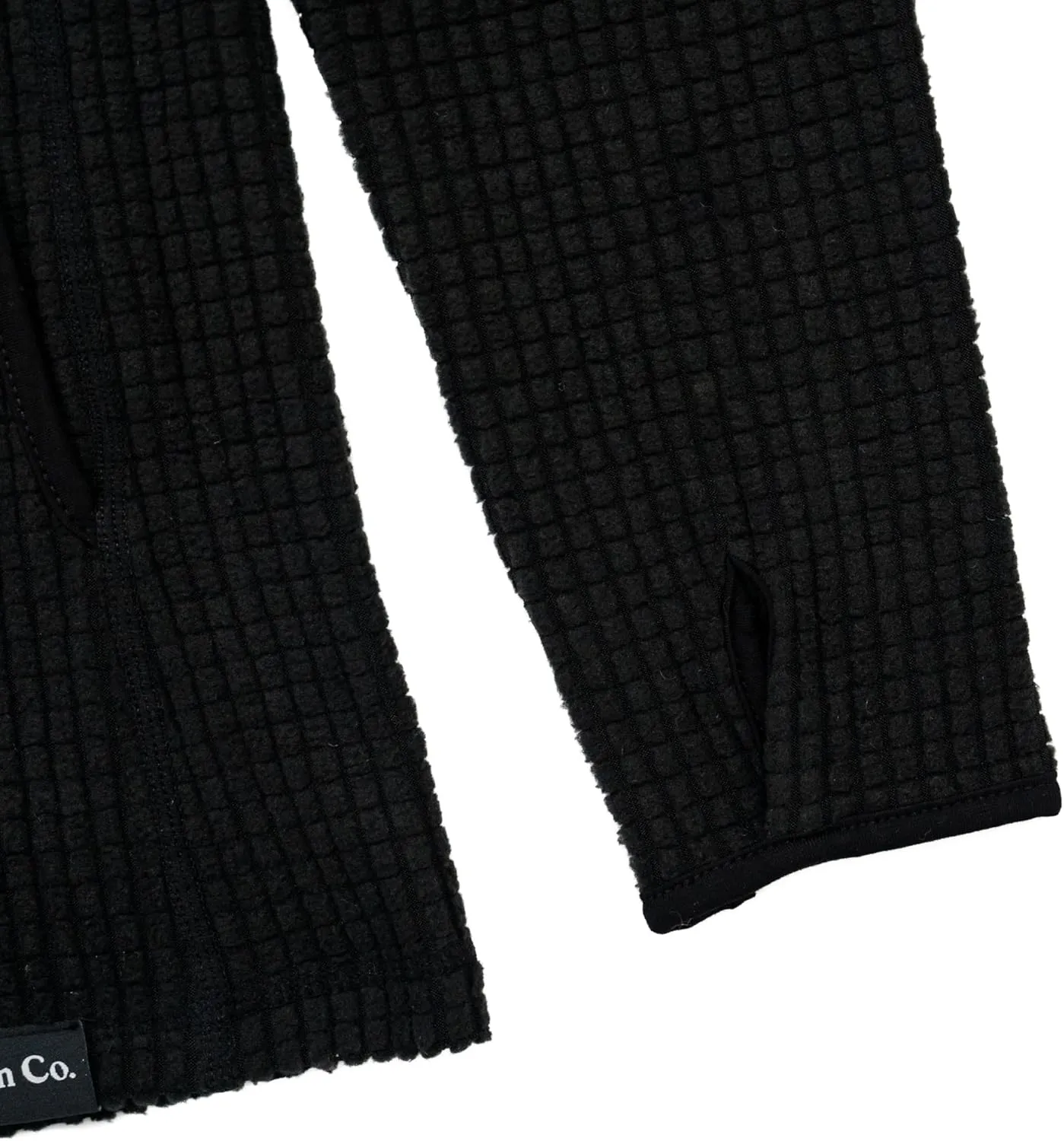 Men's Outdoor Fleece Mid-Layer Grid Hoodie For Hiking Skiing Backpacking