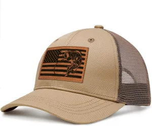 Men's Trucker Hat Leather Pattern Cap Gifts for Dad Husband Father's Day Christmas Valentine's Day Birthday Gifts