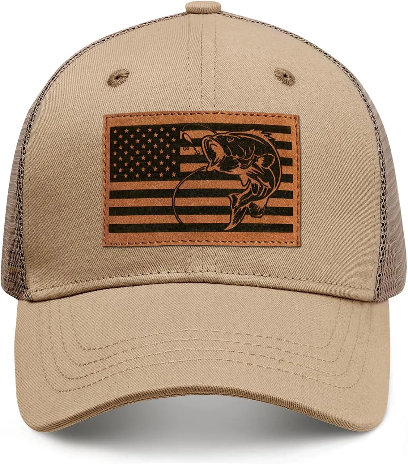Men's Trucker Hat Leather Pattern Cap Gifts for Dad Husband Father's Day Christmas Valentine's Day Birthday Gifts