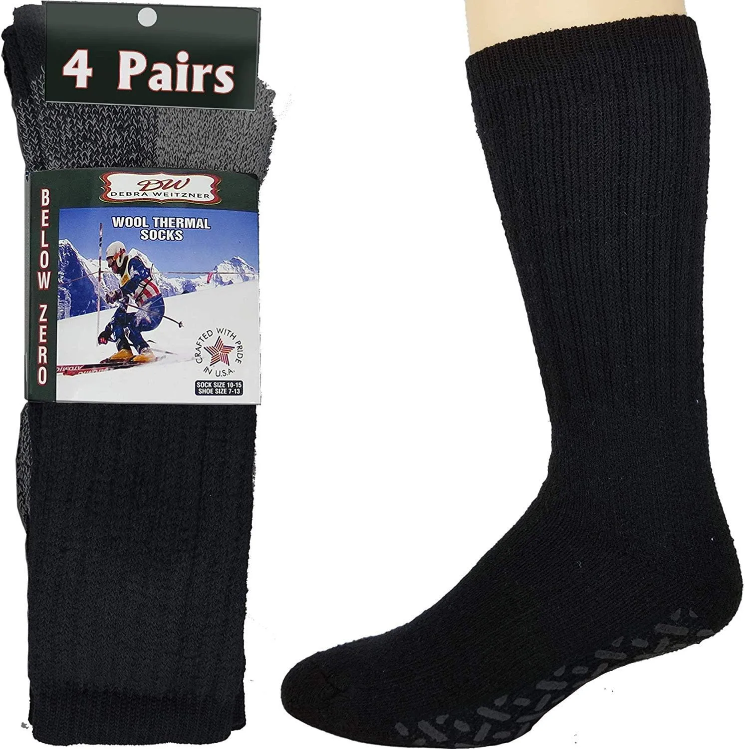 Merino Wool Thermal Socks Men and Women - Warm Hiking Socks Hunting Skiing Outdoor Winter Sports Crew Socks 6 Pairs