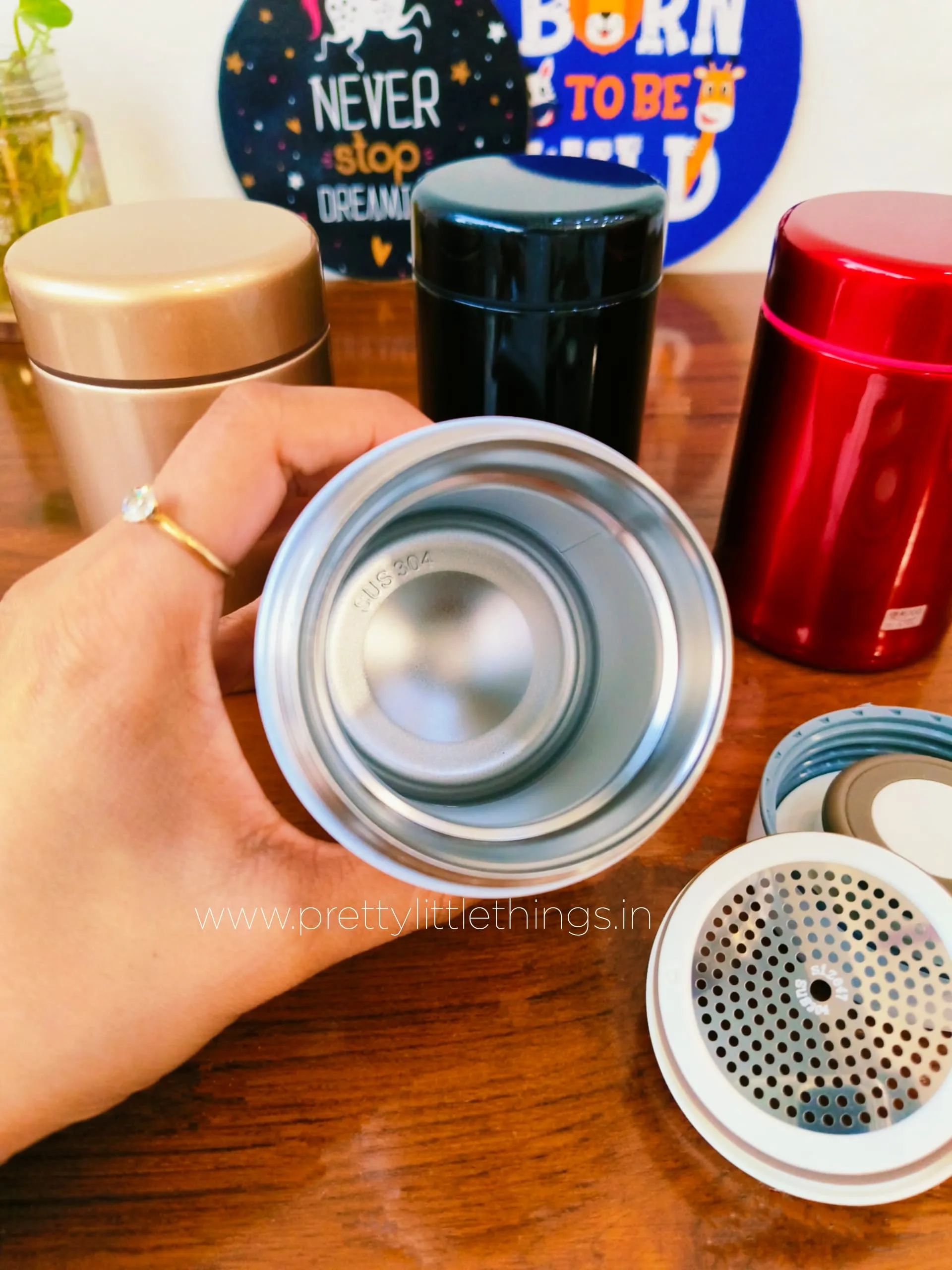Metallic Insulated Steel Mini Flasks with Strainer (200 ML)