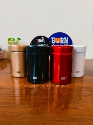 Metallic Insulated Steel Mini Flasks with Strainer (200 ML)