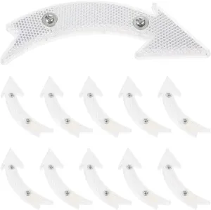 Mikikit 20pcs Convenient Bike Reflectors Replaceable Reflective Signs for Night Safety Warning Decorations Essential for Safe Riding Compact Bright Reflective Markers