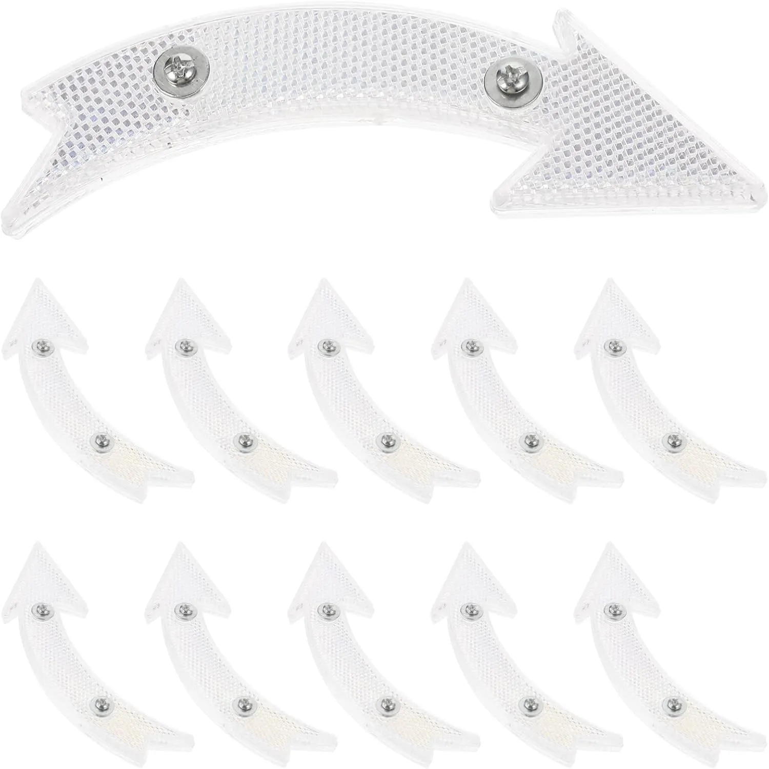 Mikikit 20pcs Convenient Bike Reflectors Replaceable Reflective Signs for Night Safety Warning Decorations Essential for Safe Riding Compact Bright Reflective Markers