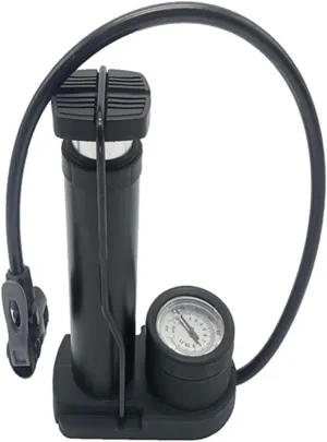 Mini Portable High Pressure Floor Pump with Barometer Durable Foot Activated Tire Inflator for Bikes and More Lightweight Easy to Use Multi Purpose Repair