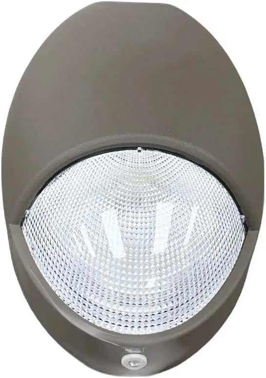Mini Wall Pack Emergency Lights, LED Emergency Lights with Battery Backup, 90min Power, Photocell Sensor, IP65, Wet Resistant, Dark Bronze, 12W for Business and Home