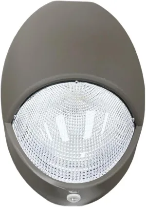 Mini Wall Pack Emergency Lights, LED Emergency Lights with Battery Backup, 90min Power, Photocell Sensor, IP65, Wet Resistant, Dark Bronze, 12W for Business and Home
