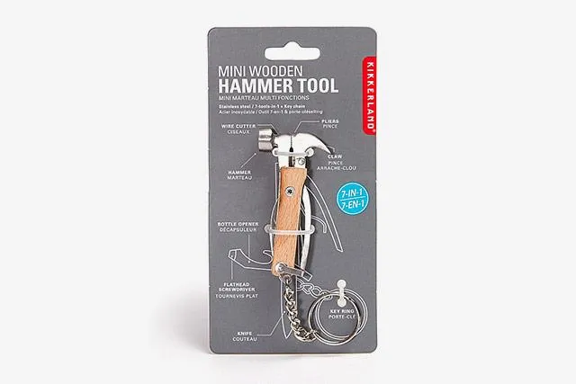 Mini Wooden Hammer Multi Tool