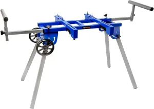 Miter Saw Stand With Wheels, Folding Work Table With Quick Release Tool Mounting System, Portable Saw Horse With 500 Lbs Load Capacity