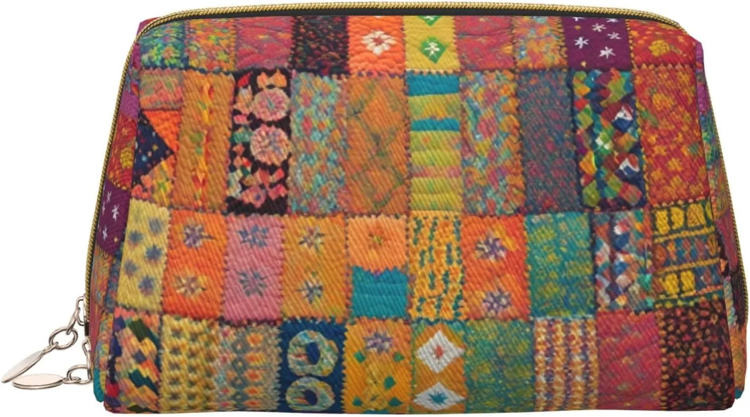 Moroccan Geometric Toiletry Pouch, Travel-Friendly Makeup Organizer For Makeup Brushes, Lipsticks