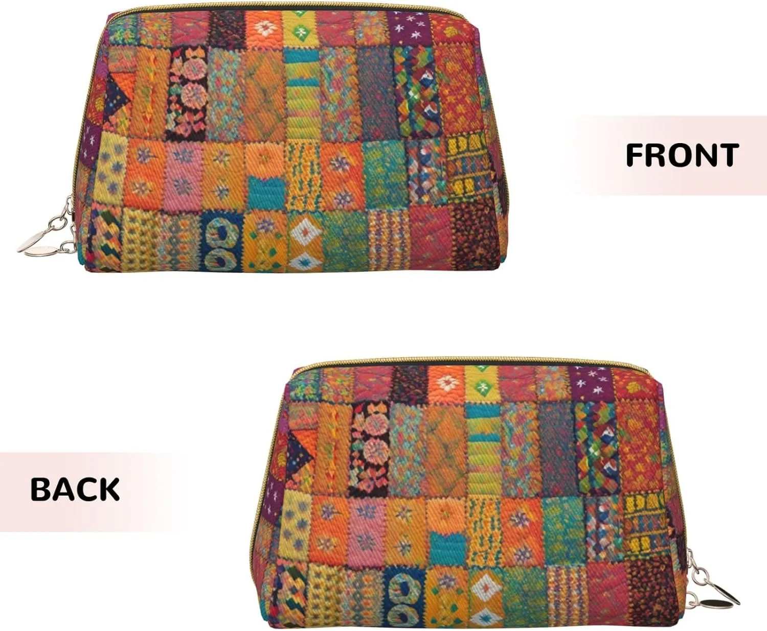 Moroccan Geometric Toiletry Pouch, Travel-Friendly Makeup Organizer For Makeup Brushes, Lipsticks