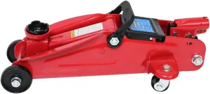 Mountain 22007 2 Ton Automotive Trolley Floor Jack for Garages, Repair Shops and DIY, Portable, Compact, 4,000 lbs. Capacity, Hydraulic Lifting Range 5" - 13", Heavy Duty Steel, Safety Valve, Red