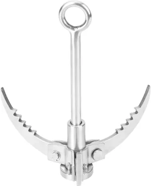 Mountaineering Climbing Tools Folding Grappling Hook Stainless Steel for Hiking Camping Grappling Hook Wearresistant