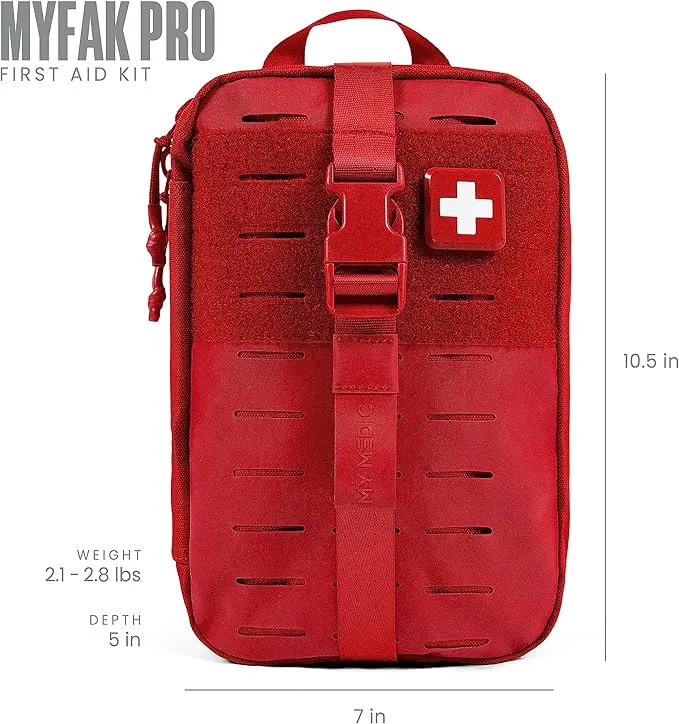 MY MEDIC MyFAK PRO Ifak First Aid Kit - 140 Life Saving Trauma and Medical Items - HSA FSA Eligible Survival Kit for Camping or Your Car - Black