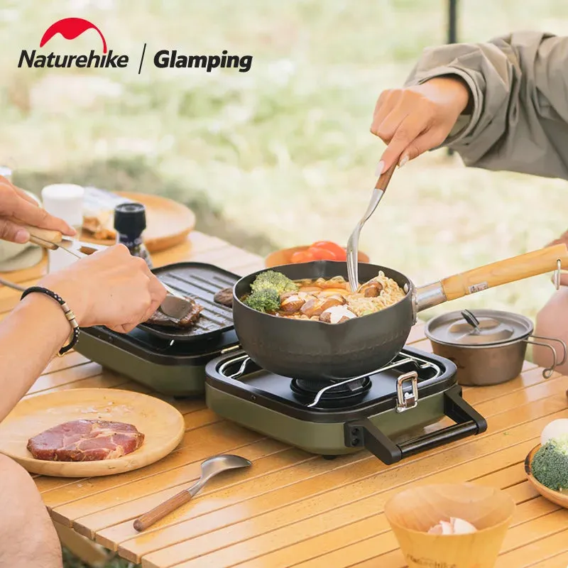 Naturehike Double Gas Stove 2300W Outdoor Camping Picnic Electronic Ignition Gas Stove Foldable 2.5kg Portable Cook Equipment
