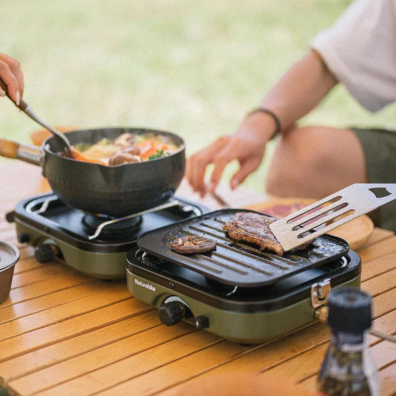 Naturehike Double Gas Stove 2300W Outdoor Camping Picnic Electronic Ignition Gas Stove Foldable 2.5kg Portable Cook Equipment