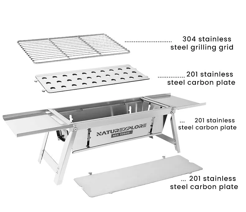 Naturexplore folding Portable Charcoal BBQ