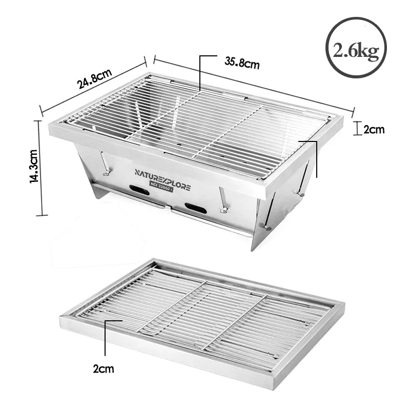 Naturexplore folding Portable Charcoal BBQ