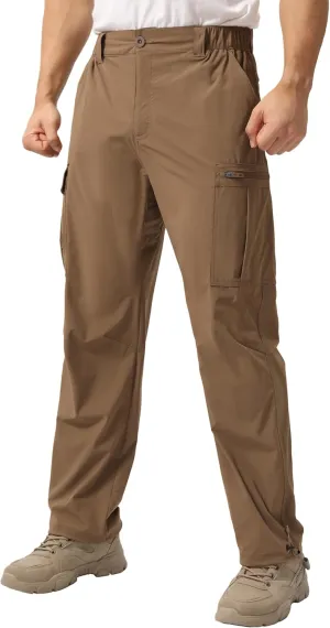 NATUVENIX Hiking Pants Men Lightweight Mens Travel Pants Quick Dry Cargo Pants for Men Stretch Work Pants Water Resistant