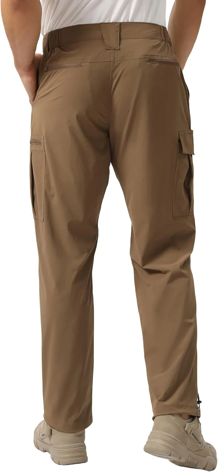 NATUVENIX Hiking Pants Men Lightweight Mens Travel Pants Quick Dry Cargo Pants for Men Stretch Work Pants Water Resistant