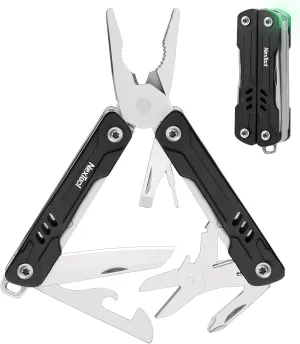 NexTool Mini Sailor S11 Keychain Multitool, 11-in-1 Compact EDC Pliers with Pocket Knife, Scissors & Screwdrivers, Lightweight Small Multitool for DIY, Travel, Camping, and Gift, Cool Gadget for Men