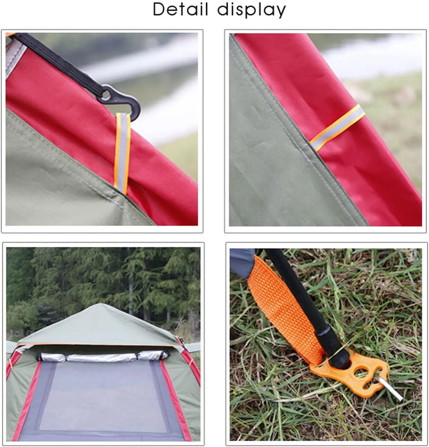 NIEH Hydraulic Tent Canopy for Camping Automatic Waterproof Tents,3-4 People Beach High-Density Silver Rubber Fabric Camping Tent,Family Outdoor Picnic