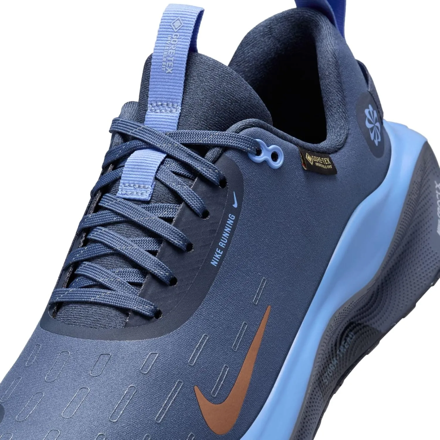 Nike InfinityRN 4 Gore-TEX Women's Waterproof Road Running Shoes (HQ0264-401, Thunder Blue/Diffused Blue/Royal)