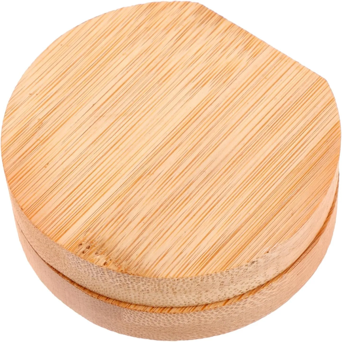 NOLITOY 4pcs Portable Mirror for Travel Small Square Makeup Mirror Bamboo Frame Fashion Compact for On-The-go Touchups
