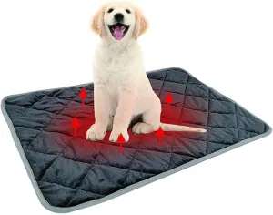 Non-Electric Pet Warming Pad, Self-Heating Dog Pad Cat Bed Thermal Warming Bed Mat for Cats Dogs and Kittens (X-Large, Grey)