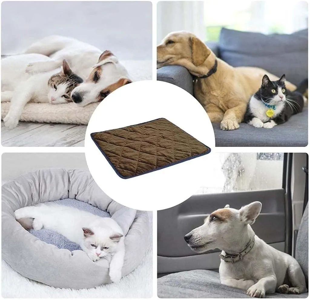 Non-Electric Pet Warming Pad, Self-Heating Dog Pad Cat Bed Thermal Warming Bed Mat for Cats Dogs and Kittens (X-Large, Grey)