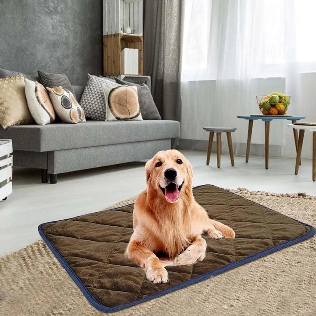 Non-Electric Pet Warming Pad, Self-Heating Dog Pad Cat Bed Thermal Warming Bed Mat for Cats Dogs and Kittens (X-Large, Grey)