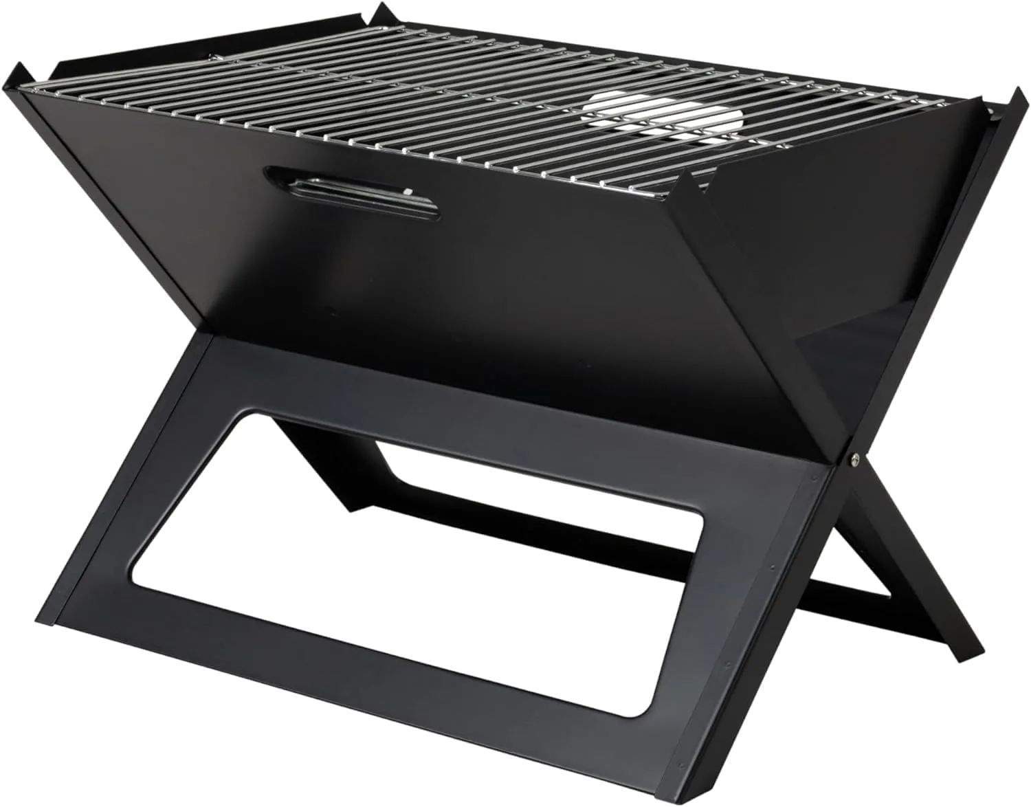 Notebook BBQ Grill, Black Notebook-Style Portable Barbecue - 3.5mm Thick Grill, One-Second Folding, Essential for Outdoor Camping and Picnics Portable Small Grill
