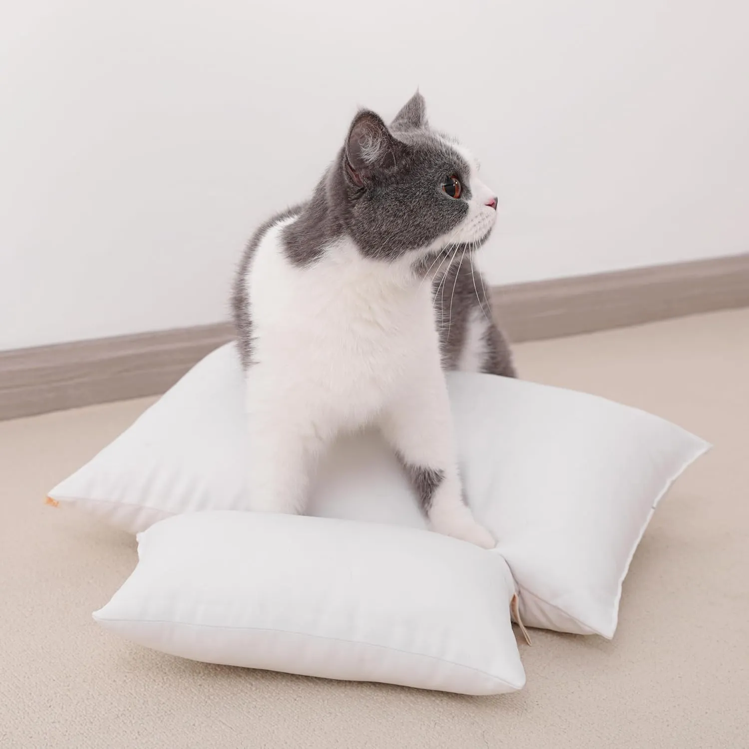 NTBAY Tiny Down Alternative 7"x11" Microfiber Mini Pillows for Travel, Pets, Soft Machine Washable Small Pillows for Neck, Wrist, Lumbar and Knee, Dark Brown