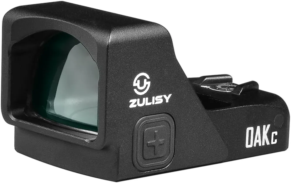 OAKc 3 MOA Green Dot & 56 MOA Circle Reticle Reflex Sight for Astigmatism, fit RMR/407C Footprint Optics-Ready Cut Pistol, Shake Awake, 1x24mm Full Size Open Optics & Rifle Picatinny Mount