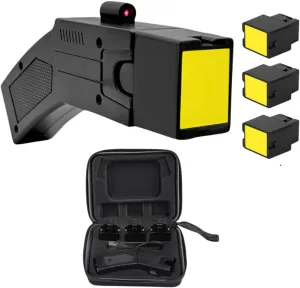 Odds Shifter - Fireable Heavy Duty Stun Gun for Self-Defense Featuring 1.6 uC Charge, 6.4 M Range, Aim Assist, LED Flashlight and Safety Switch