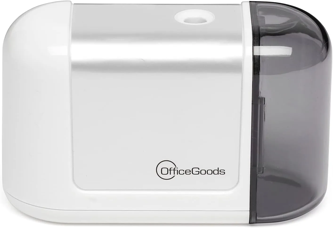 OfficeGoods Mini-Pro Electric Pencil Sharpener - Cordless Portable Sharpener - Battery Operated - Compact & Powerful for Home, Office & School - White