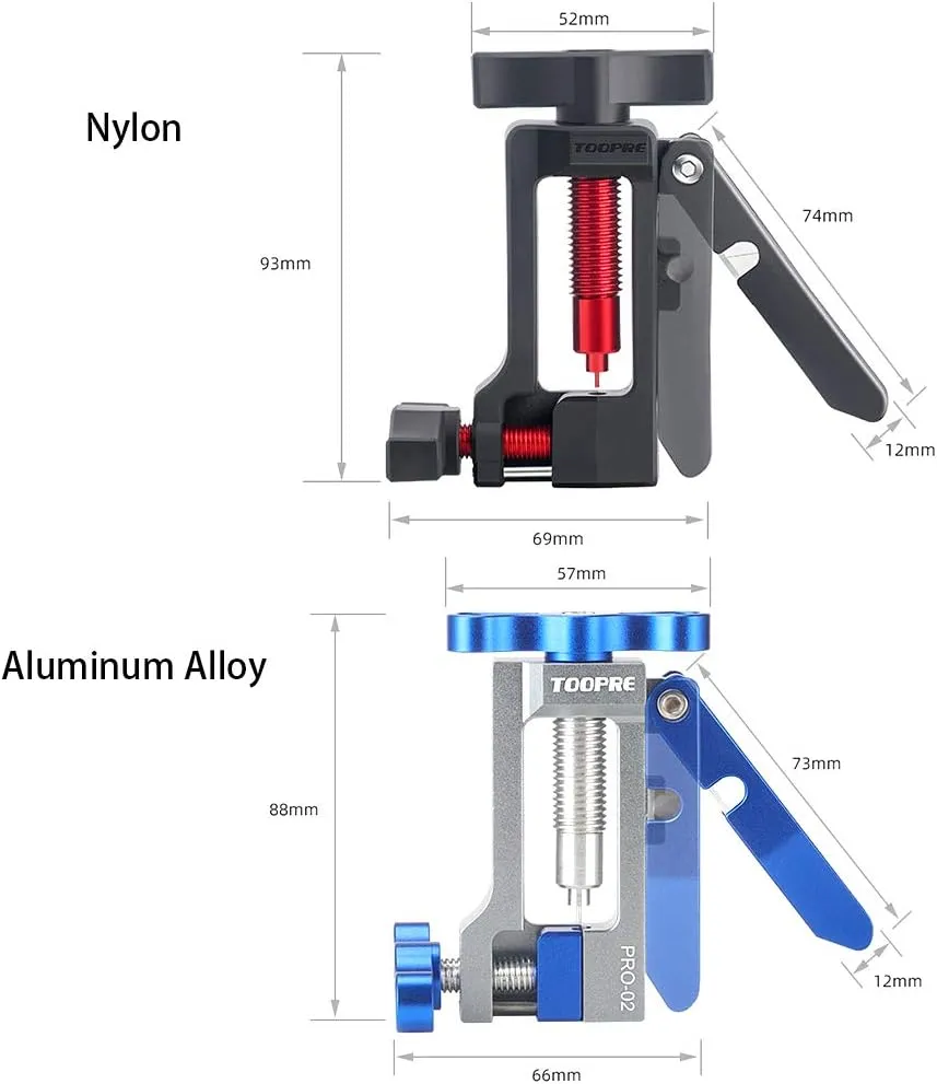 Oil e Pushing Device Emergency for Bicycle Placement Tools Install Multifunction Practical Bike ing Cutter Repair T Heads Compact Home Needle Installation(Nylon)